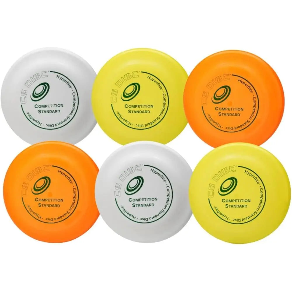 Hyperflite K-10 Competition Standard Dog Disc (6 Pack) - Assorted Floating Frisbee for Dogs - Large Canine Plastic Discs for Ult