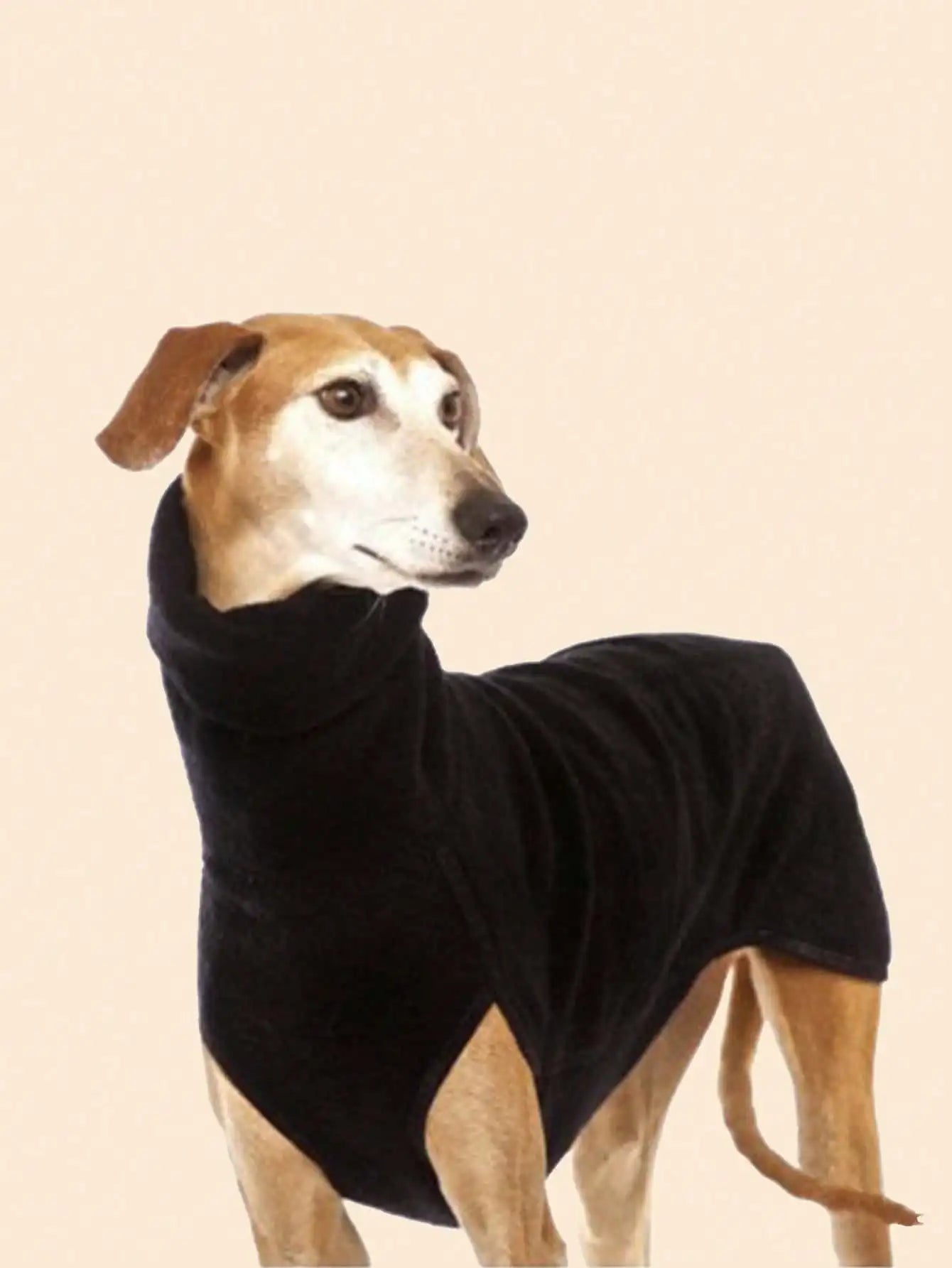 Greyhound Clothes, Dog Winter Coat Pajamas Onesies Turtleneck Stretch Greyhound Apparel Pet Clothes Coat Outfit for Medium, Lar