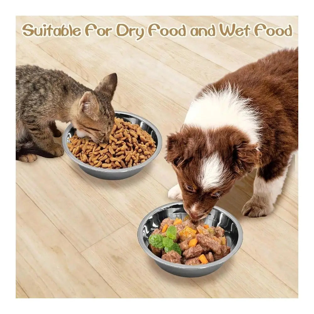 Dog Supplies Dogs Accessories PCS Stainless Steel Dog Bowls Replacement Metal Pet Puppy Food Water Bowl Set Suit For Indoor Trav