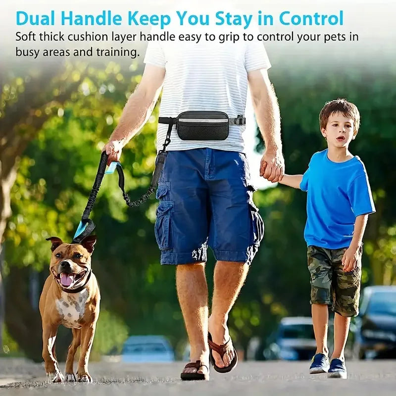 Stay Hands-Free & Safe with Our Adjustable Dog Running Leash - Perfect for Medium & Large Dogs