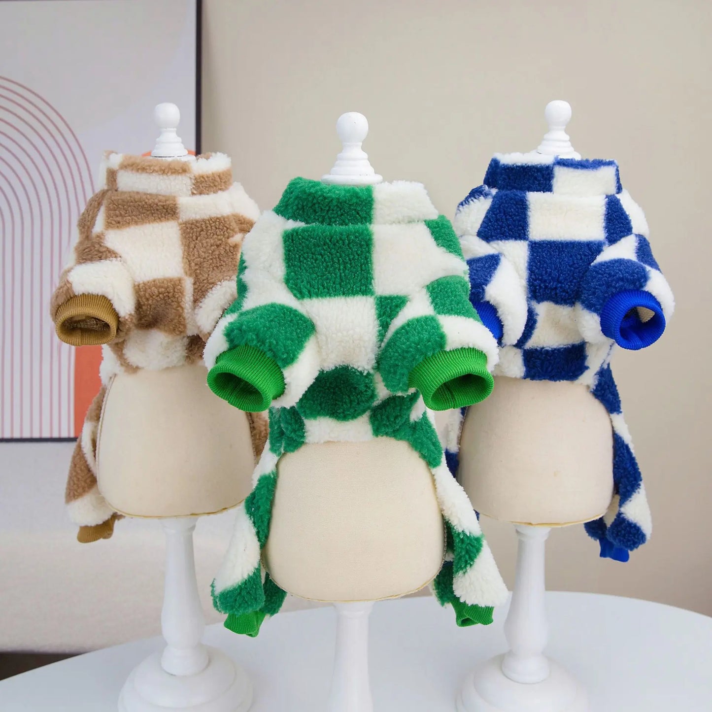 Coral Fleece Dog Overalls Autumn Warm Puppy Jumpsuit Winter Boy Dog Clothes for Small Dogs Pet Costume Chihuahua Yorkie Pajamas