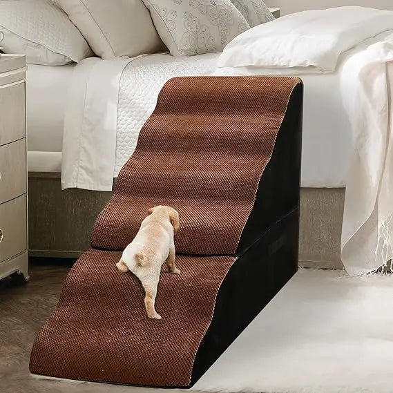 Dog Stairs for High Beds 30-36 inches Tall, 6-Step Pet Stairs/Steps for Small Large Dogs, 30D Foam Pet Dog Steps for Bed 32-36 i