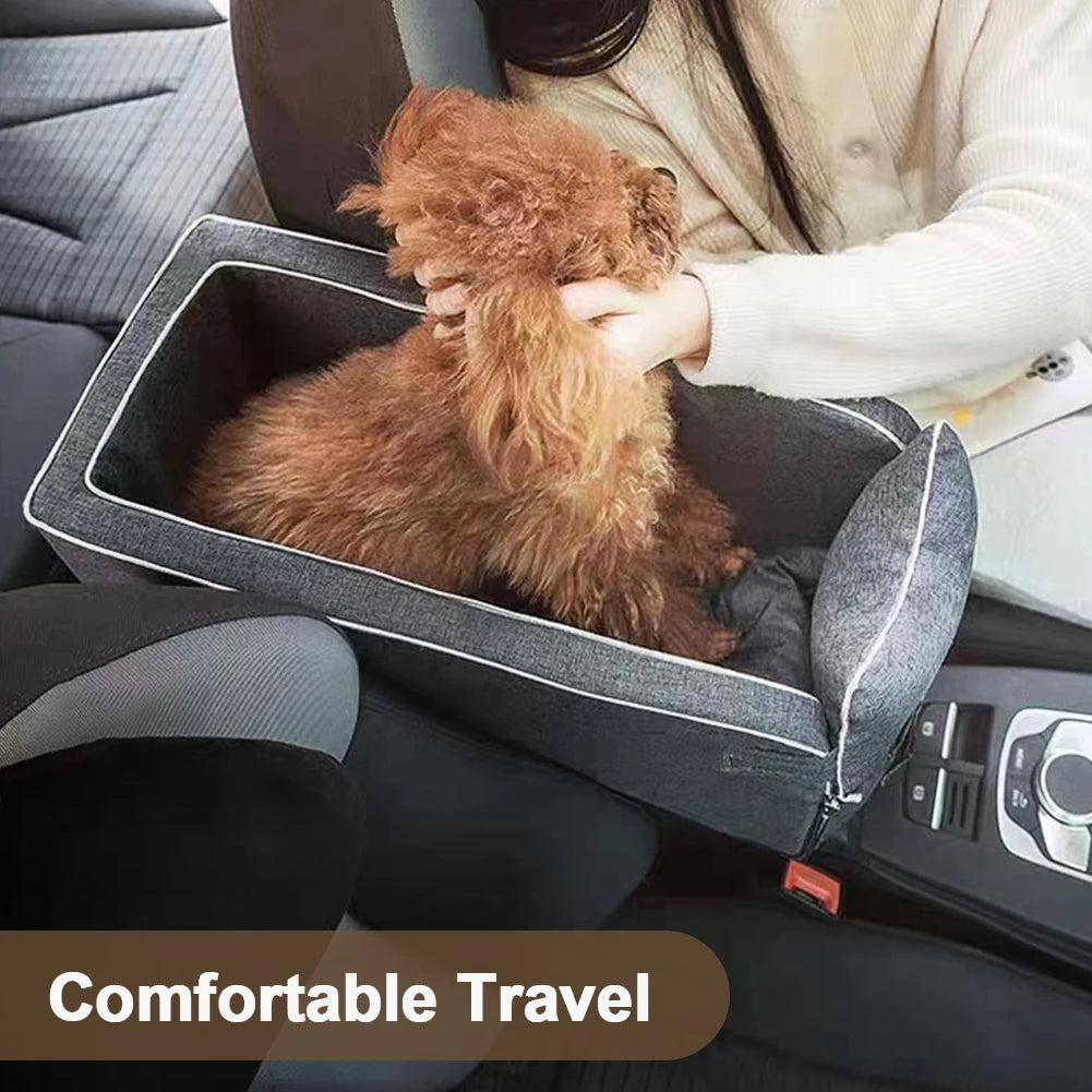 Removable And Washable Car Dog Bed, Portable Pet Car Mat For Outdoor Use, Car Travel Safety seat, Center Console, Front Seat