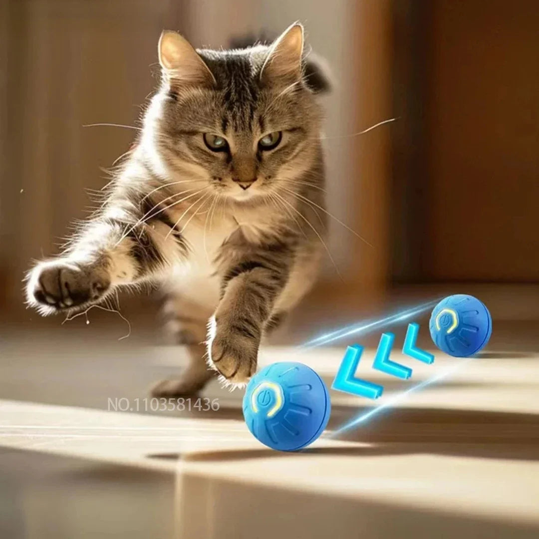 New Smart Pet Toy Ball Electric Interactive Game Automatic Jumping Rolling Ball Rechargeable Moving Puppy Cat Entertainment Toy