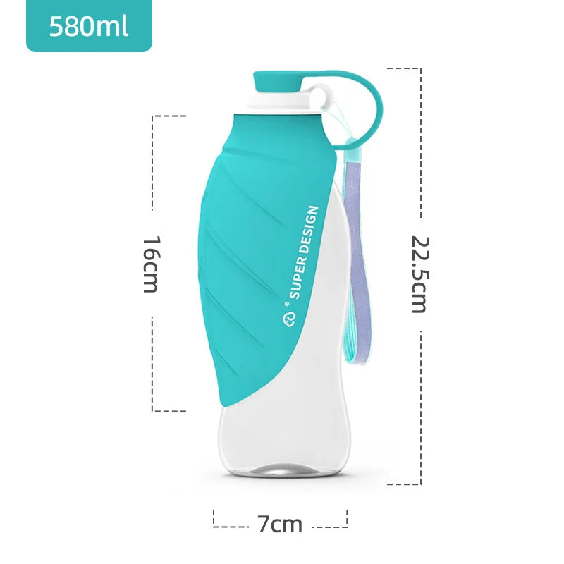 Portable Dog Water Bottle Food Container 2 In 1 Leakproof Pet Drinking Dispenser Feeder Cup For Outdoor Walking Hiking
