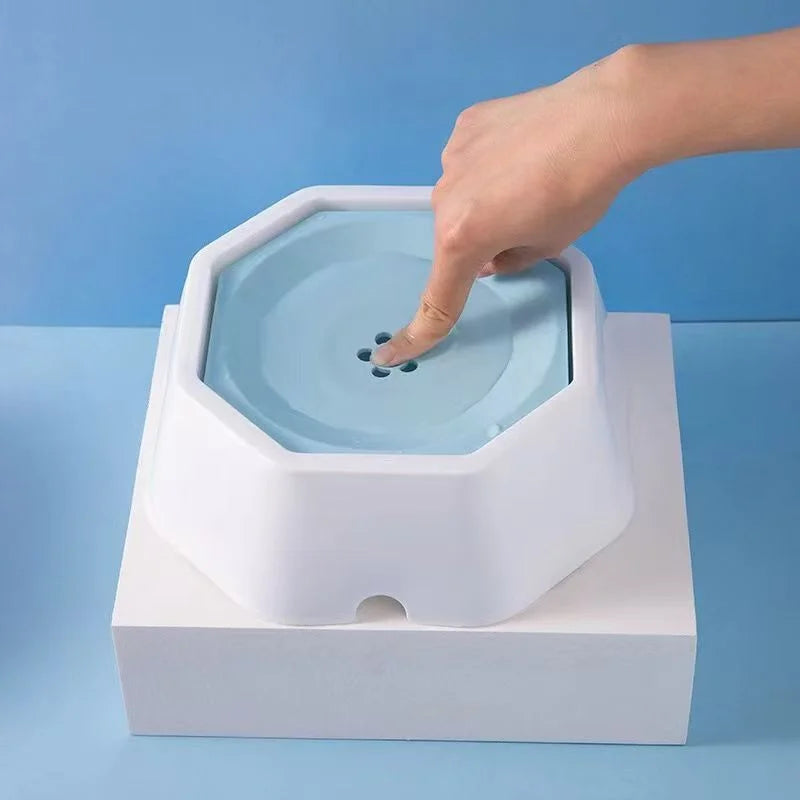 Spill-Proof Pet Water Bowl - Innovative Floating Design, Durable Plastic, Perfect for Home, Travel & Car Use, No-Mess Drinking