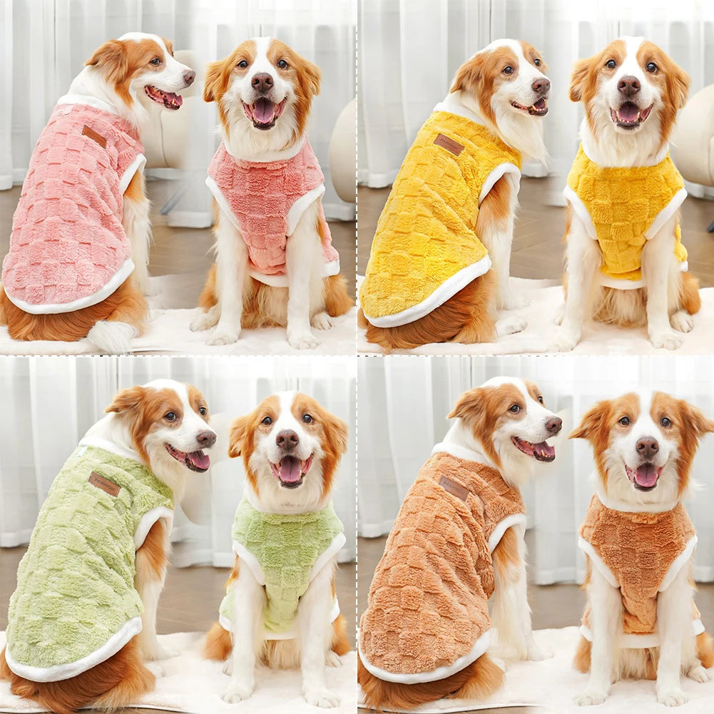 S-8XL Pet Dog Warm Flannel Clothes1.5-25kg Dog Clothes Pajamas Winter Coat Pet Clothes For Medium and Large Dogs