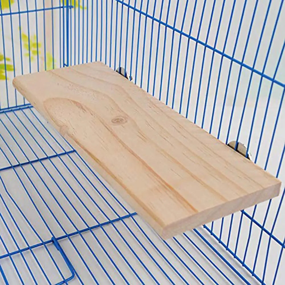 Wood Stand Platform Pet Hamster Perches Paw Grinding Springboard (L)