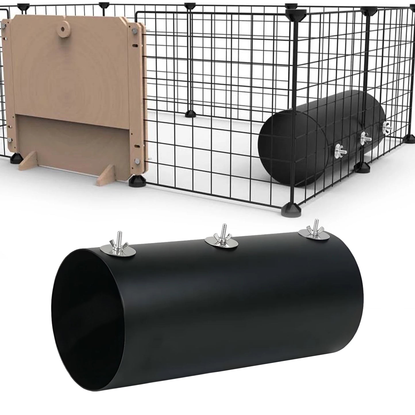 2 Piece Hanging Cooling Tunnel Toys for Cage Hideout Portable Rabbit Tunnels Small Pet Tunnels for Guinea Pig Hamster Chinchilla