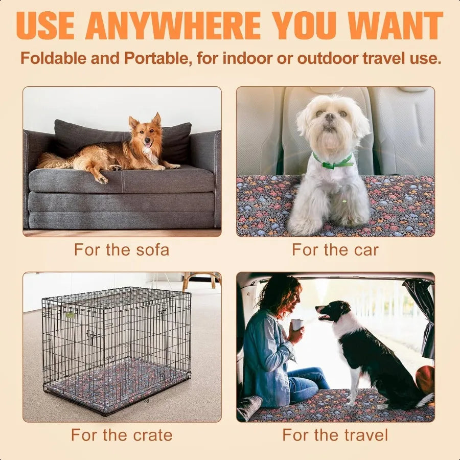 Dog Bed Crate Pad 48 x 30 inch Washable Dog Crate Mat for XXLarge Sized Dogs AntiSlip Pet Crate Bed Kennel Pad Durable Cozy Pup