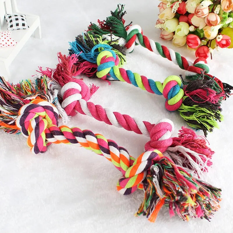 Dog Toy Pet Molar Bite-resistant Cotton Rope Knot for Small Dog Puppy Relieving Stuffy Cleaning Teeth Pet Chew Toys 2030