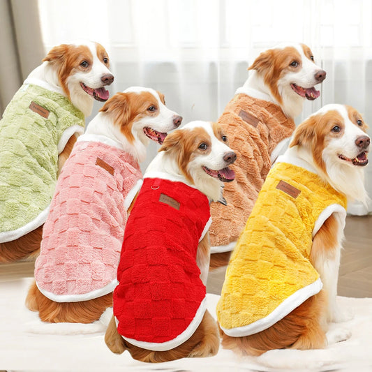 S-8XL Pet Dog Warm Flannel Clothes1.5-25kg Dog Clothes Pajamas Winter Coat Pet Clothes For Medium and Large Dogs