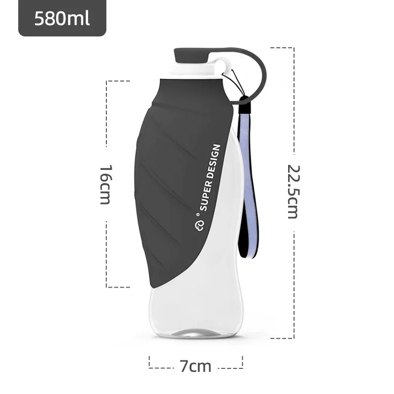 Portable Dog Water Bottle Food Container 2 In 1 Leakproof Pet Drinking Dispenser Feeder Cup For Outdoor Walking Hiking