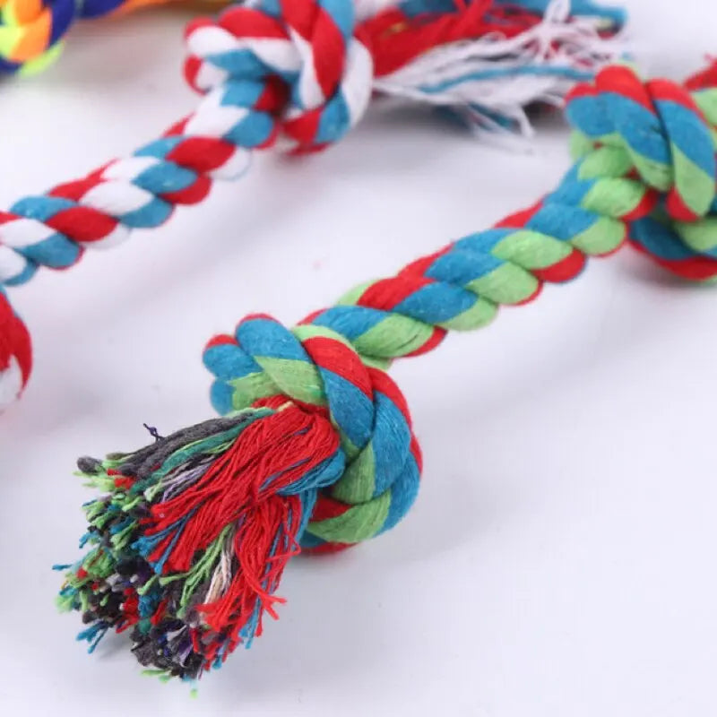 Dog Toy Pet Molar Bite-resistant Cotton Rope Knot for Small Dog Puppy Relieving Stuffy Cleaning Teeth Pet Chew Toys 2030