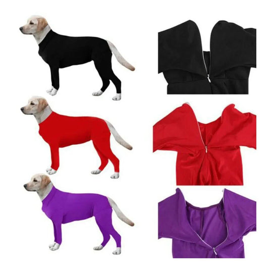 Stretchy Large Dog Recovery Onesie - Anti-Shedding Neuter & Pajama Jumpsuit