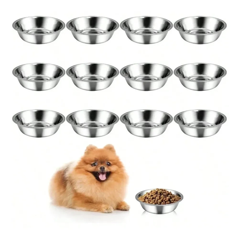 Dog Supplies Dogs Accessories PCS Stainless Steel Dog Bowls Replacement Metal Pet Puppy Food Water Bowl Set Suit For Indoor Trav