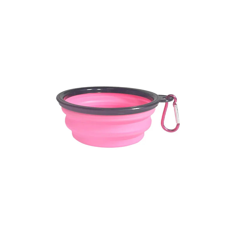 Easy taking portable Pet Food Bowl for Cats And Dog TPE foldable Collapsible Travel Outdoor Water Food plate for Pets