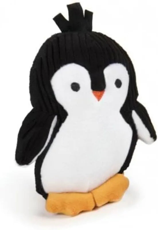 Strong 'N Silent Penguin Dog Toy, Silent Squeak Plush with Chew Guard Tech, Black White