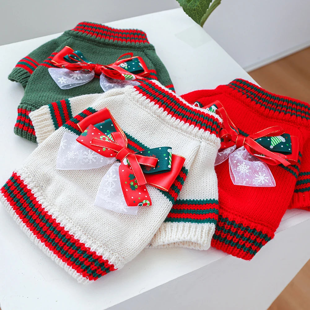 Knitted Cat Dog Sweater Autumn Winter Warm Costumes Apparels Coats Pet Products