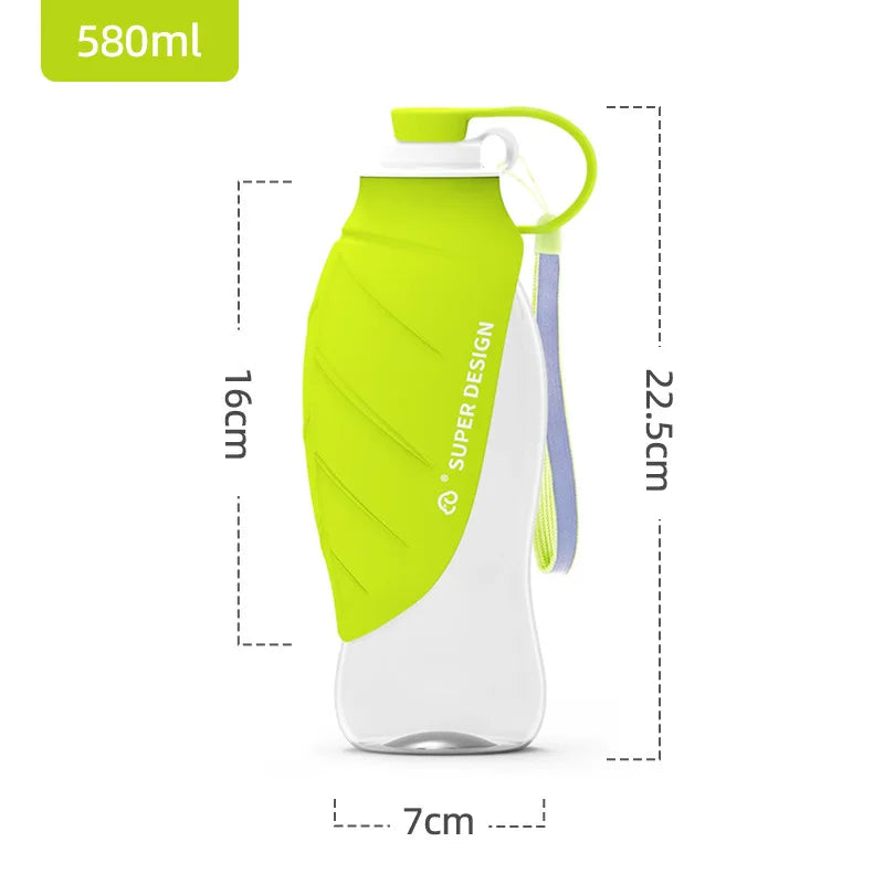Portable Dog Water Bottle Food Container 2 In 1 Leakproof Pet Drinking Dispenser Feeder Cup For Outdoor Walking Hiking