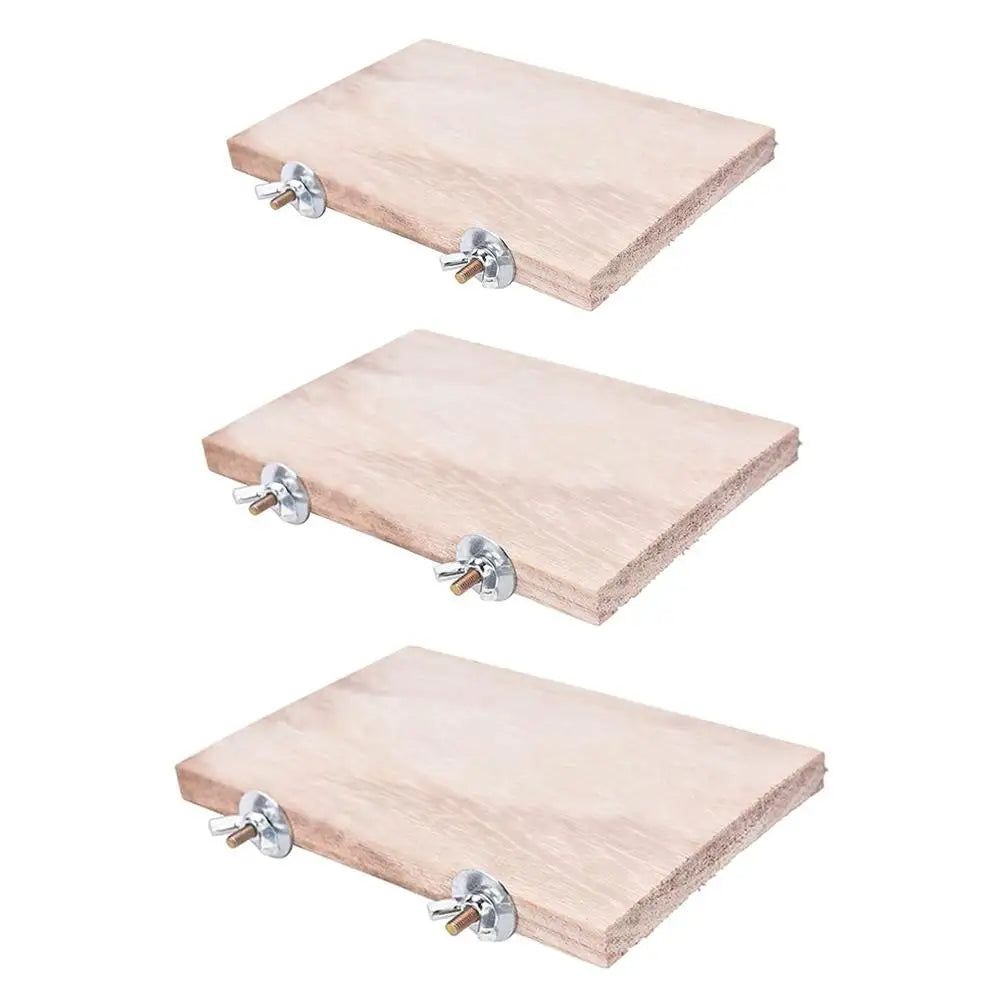 Wood Stand Platform Pet Hamster Perches Paw Grinding Springboard (L)