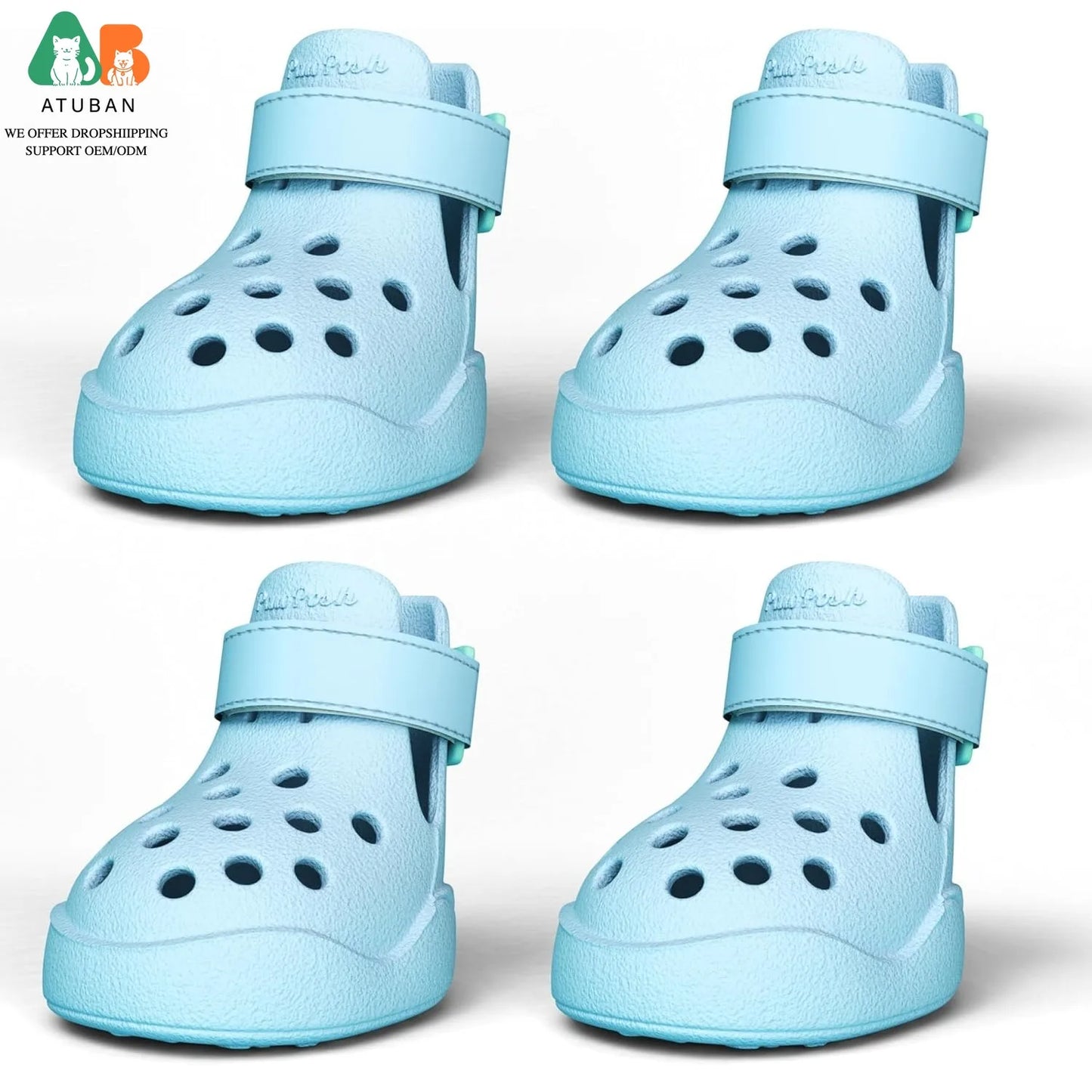Dog Shoes,Non-Slip Waterproof Dog Boots,Dog Booties Sandals for Dogs, Easy ON&Off Adjustable Easy-Clean Boots for Beach Outdoor