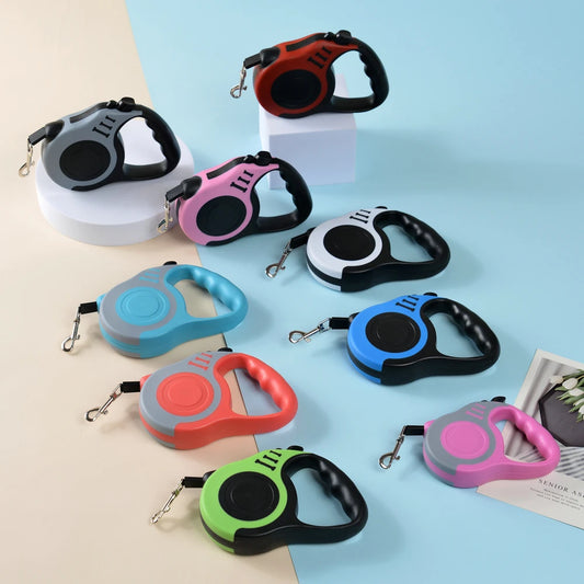 3 Meters 5 Meter Retractable Pet Dog Leash for Small Big Dogs Hiking Walking Traction Rope French Bulldog Chihuahua Accessories