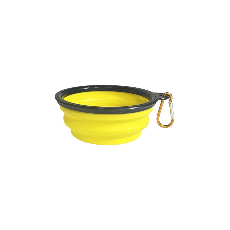 Easy taking portable Pet Food Bowl for Cats And Dog TPE foldable Collapsible Travel Outdoor Water Food plate for Pets