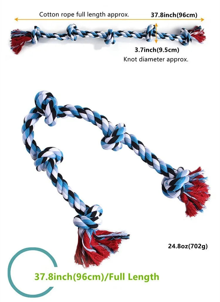 Heavy Duty Dog Rope Toy for Medium Large Breeds Aggressive Chewers 3 Feet Durable Chew Resistant Tug of War Pet Training Toy for