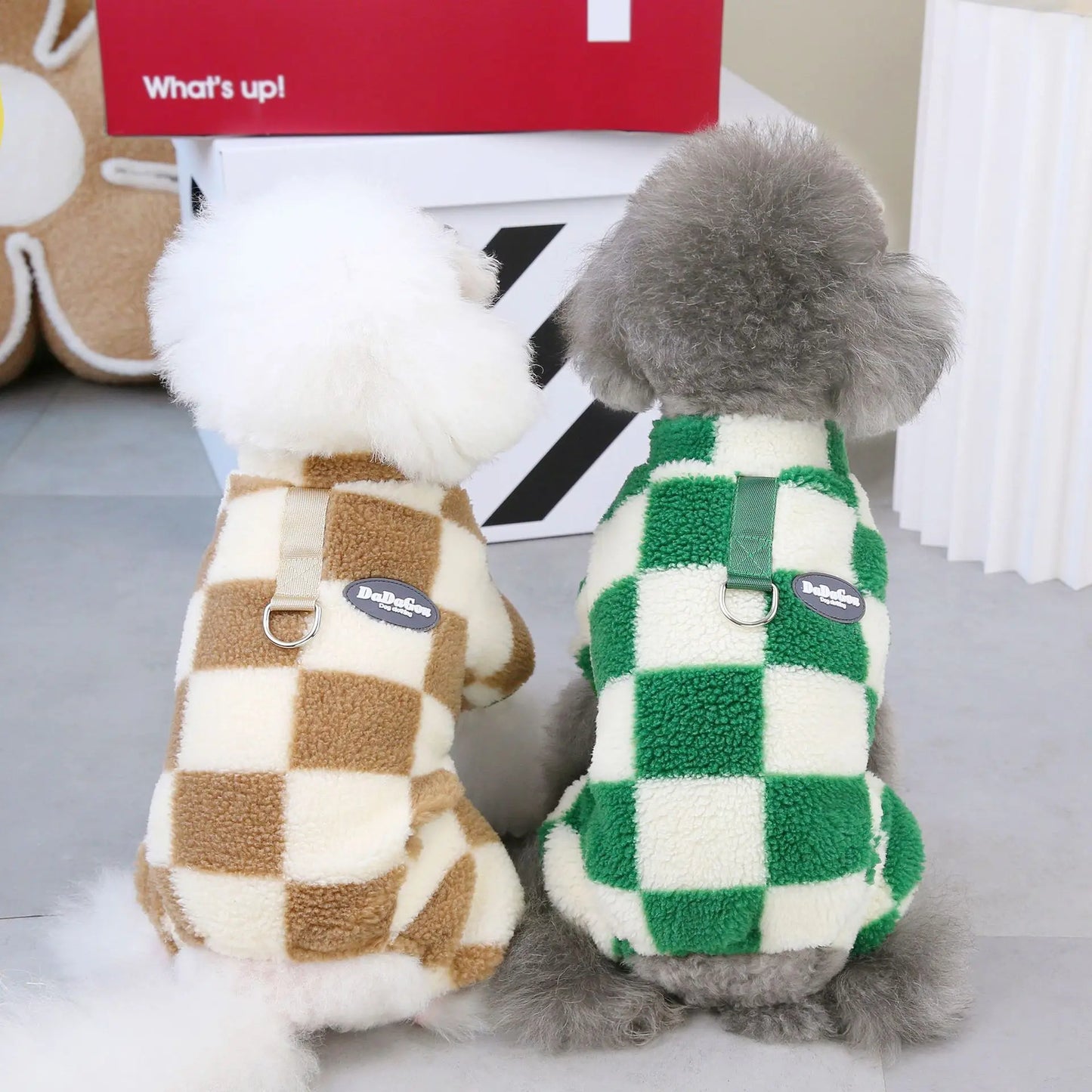 Coral Fleece Dog Overalls Autumn Warm Puppy Jumpsuit Winter Boy Dog Clothes for Small Dogs Pet Costume Chihuahua Yorkie Pajamas