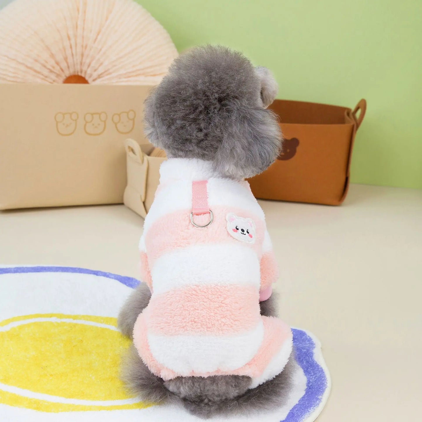 Coral Fleece Dog Overalls Autumn Warm Puppy Jumpsuit Winter Boy Dog Clothes for Small Dogs Pet Costume Chihuahua Yorkie Pajamas