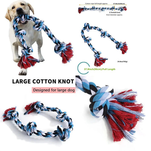 Heavy Duty Dog Rope Toy for Medium Large Breeds Aggressive Chewers 3 Feet Durable Chew Resistant Tug of War Pet Training Toy for