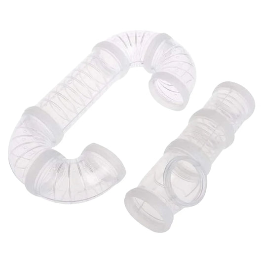 8pcs Hamster Tunnel Assembly Pipe Set Retrofit External DIY Pipe Small Pet Sports Pipeline Playing Pipe Tunnel Pet Supplies