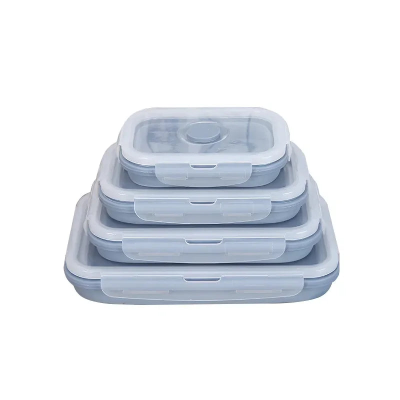 Food Storage Container Airtight Collapsible Food Bowls Silicone Lunch Box for Home Out Travel,350ml 1pcs