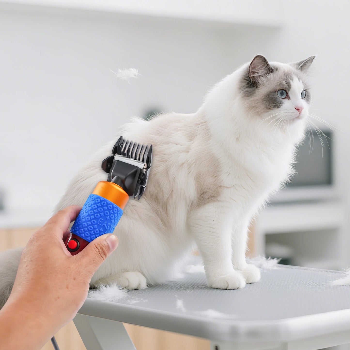 36W Professional Dog Clipper Cat Hair Trimmer Pet Grooming Kit Adjustable Clipper Comb & Detachable Blades Trimmer