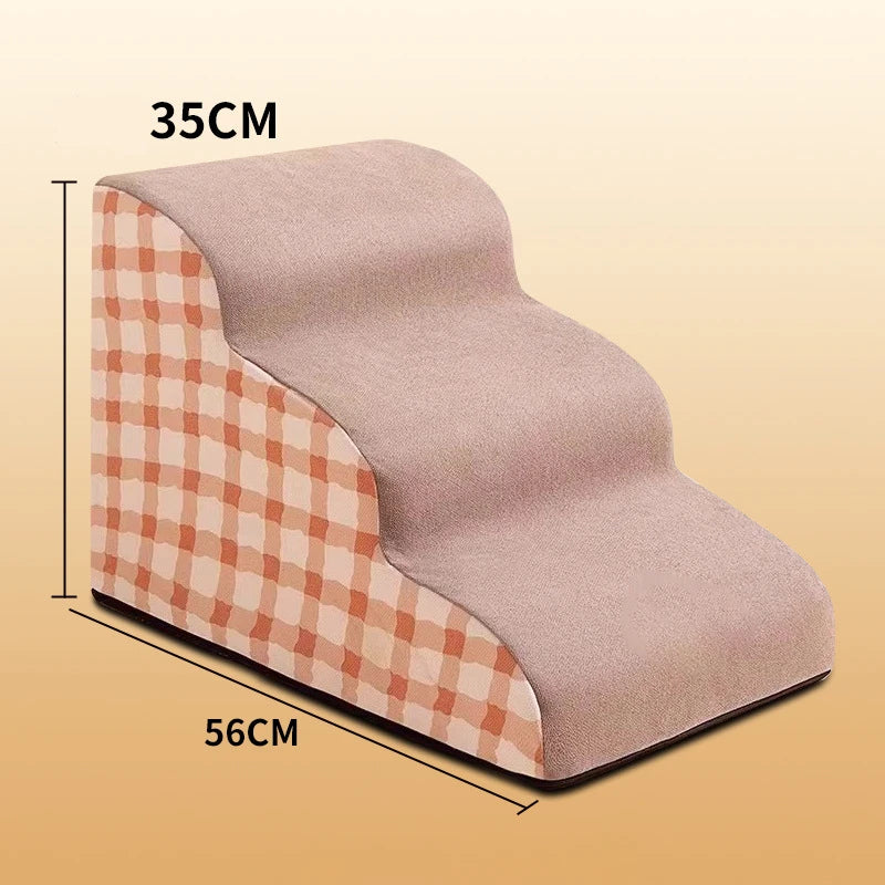 Pet 2/3 Step Dog Stair Cat Pet Ramp Ladder Washable Non Slip Removable Memory Foam Pet Products Ramp for Dog Pet Stairs for Dogs