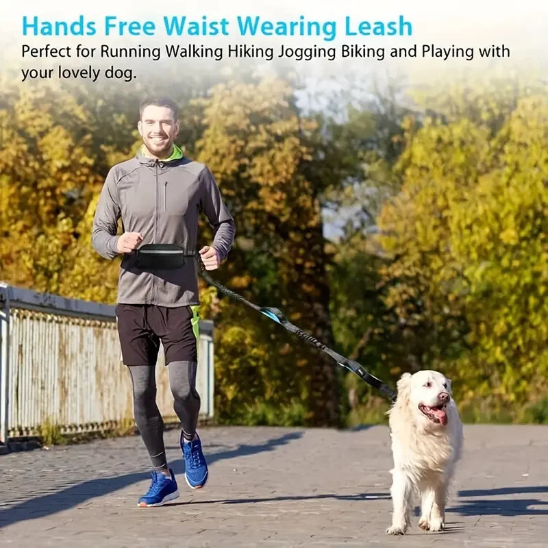 Stay Hands-Free & Safe with Our Adjustable Dog Running Leash - Perfect for Medium & Large Dogs