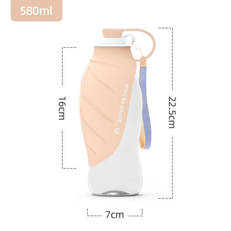 Portable Dog Water Bottle Food Container 2 In 1 Leakproof Pet Drinking Dispenser Feeder Cup For Outdoor Walking Hiking