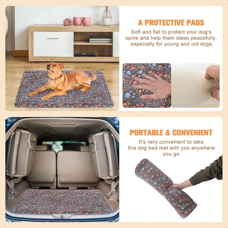 Dog Bed Crate Pad 48 x 30 inch Washable Dog Crate Mat for XXLarge Sized Dogs AntiSlip Pet Crate Bed Kennel Pad Durable Cozy Pup