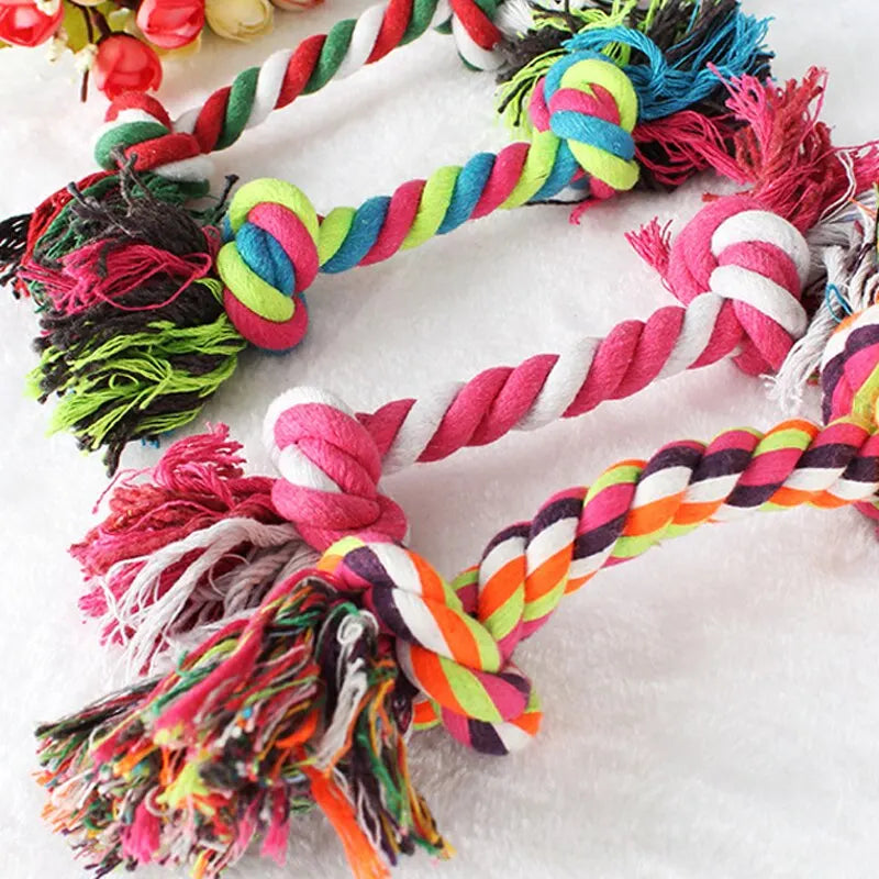 Dog Toy Pet Molar Bite-resistant Cotton Rope Knot for Small Dog Puppy Relieving Stuffy Cleaning Teeth Pet Chew Toys 2030