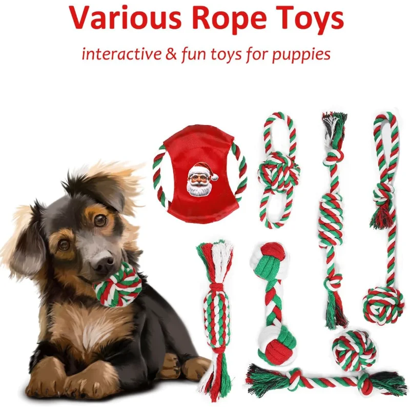 Dog Toys Bulk 15 Pack, Puppy Chew Toys for Teething Small Medium Puppies Including Variety Tough Rubber and Rope Toys