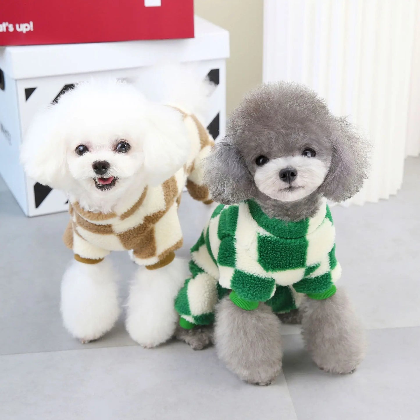 Coral Fleece Dog Overalls Autumn Warm Puppy Jumpsuit Winter Boy Dog Clothes for Small Dogs Pet Costume Chihuahua Yorkie Pajamas