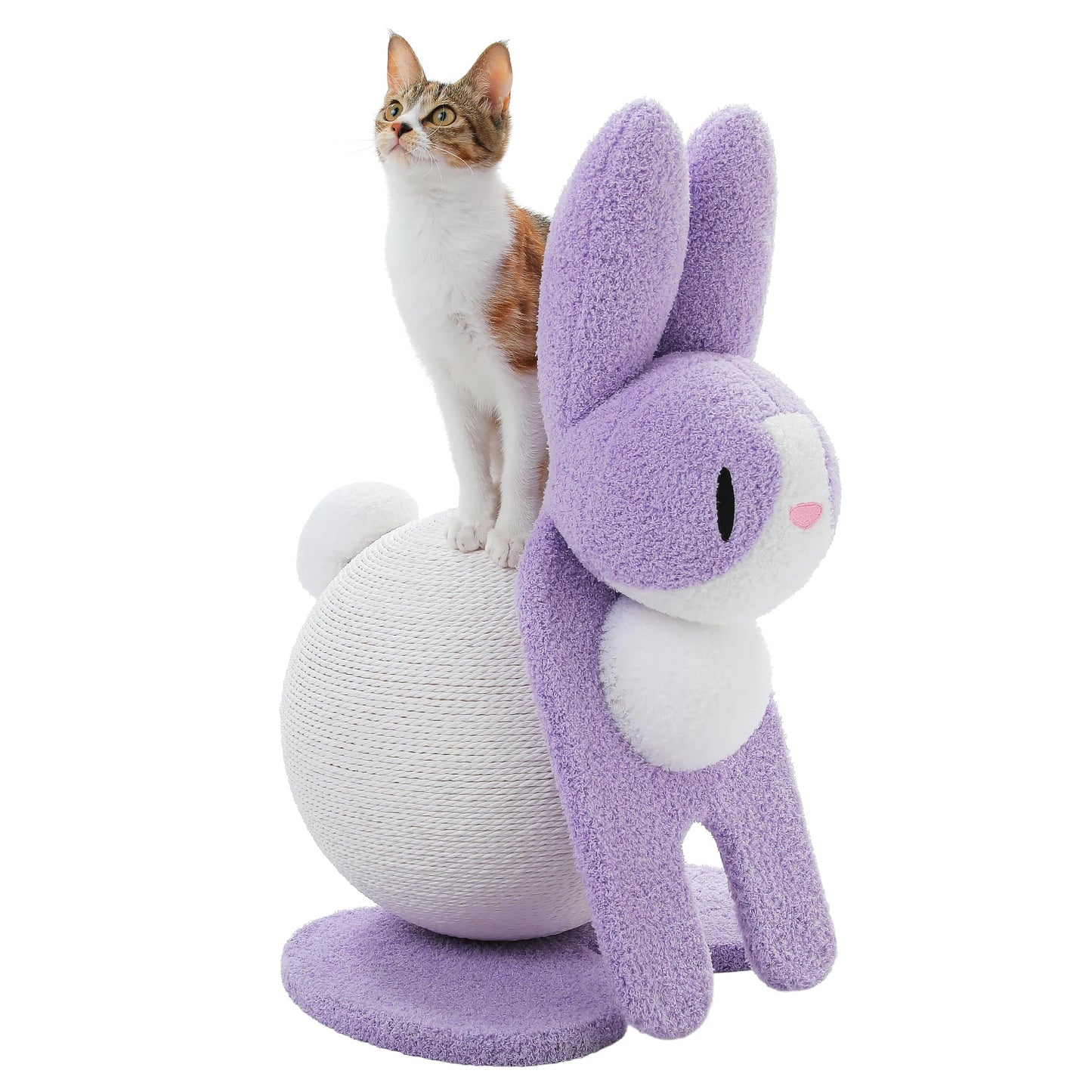 Cute Cat Scratching Posts for Indoor Kitten Large Cat Scratch Ball Rabbit Cat Scratcher Toy with Paper Rope Cat Tree Cat Toys