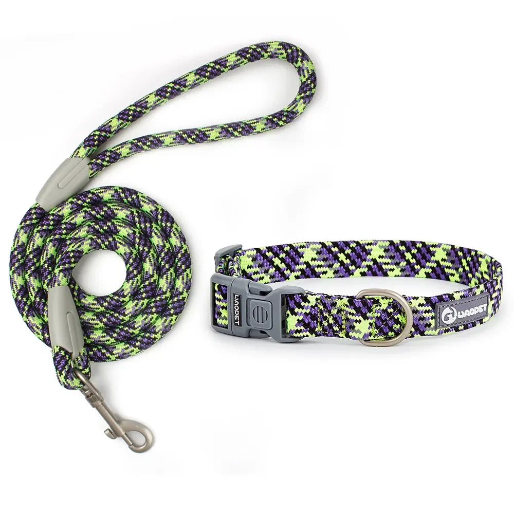 Leashes And Collar Set For Small Medium Large Dogs Pet French Bulldog Chihuahua Pug Outdoor Walking Lead Collar Leash Supplies