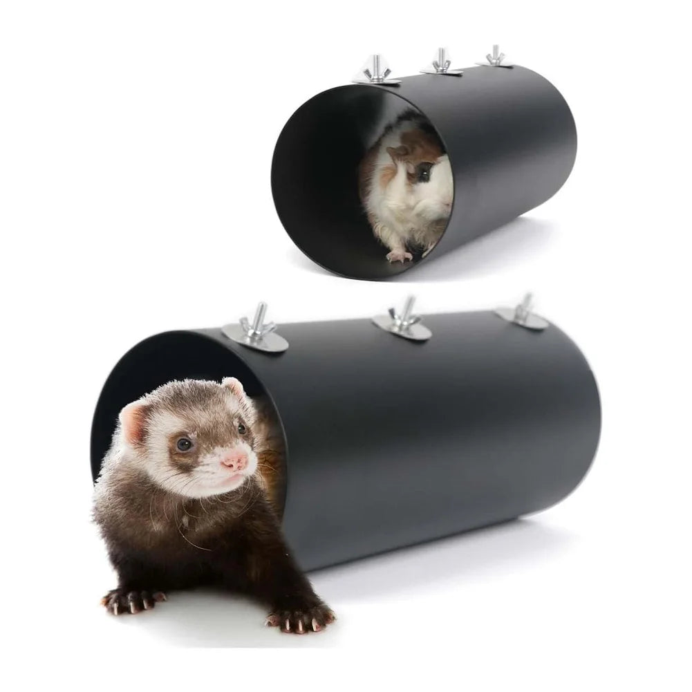 2 Piece Hanging Cooling Tunnel Toys for Cage Hideout Portable Rabbit Tunnels Small Pet Tunnels for Guinea Pig Hamster Chinchilla